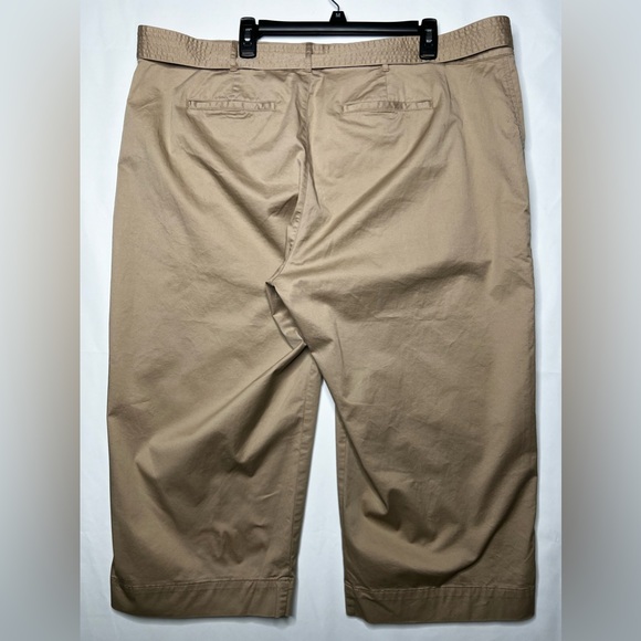 Ralph Lauren Women's Micro Sanded Twill Belted Wide Leg Pants Brown Size 20W - Picture 8 of 16